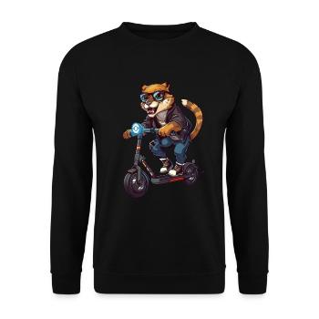 Cougar Scooter - Unisex Sweatshirt - black - Front - Alina (178cm) & Michal (187cm)