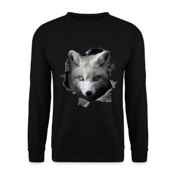 Arctic Wolf - Unisex Sweatshirt - black - Front - Alina (178cm) & Michal (187cm)