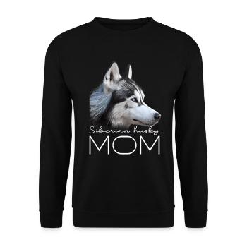 Siberian Husky Mama - Unisex Pullover - Schwarz - Vorne - Alina (178cm) & Michal (187cm)