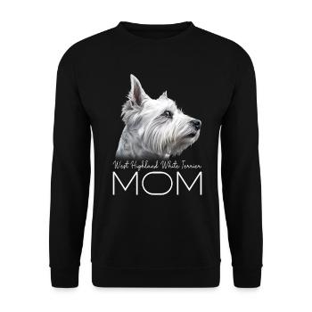 West Highland White Terrier Mom - Unisex Sweatshirt - black - Front - Alina (178cm) & Michal (187cm)