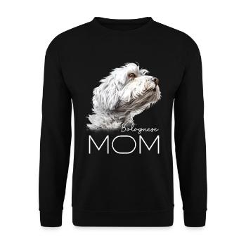 Bolognese Mom - Unisex Sweatshirt - black - Front - Alina (178cm) & Michal (187cm)