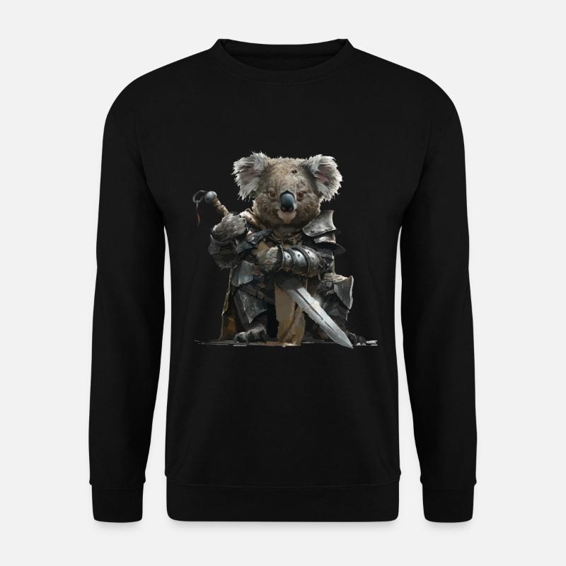 Koala Ritter Mittelalter - Unisex Pullover - Schwarz