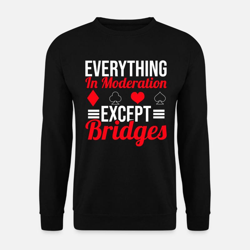 Bridge Card Game Gift - Unisex Sweatshirt - black