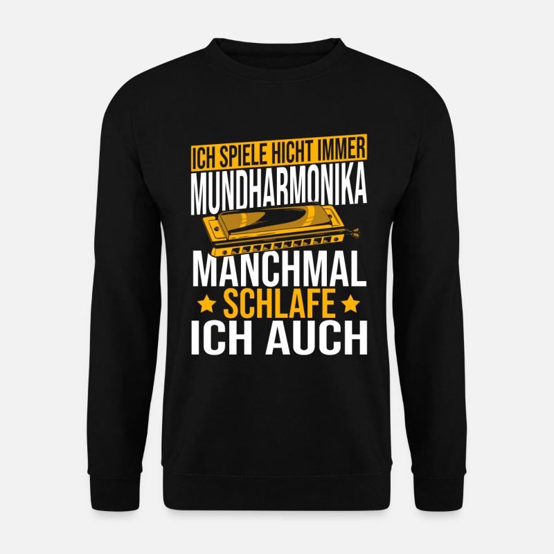 Playing Harmonica Gift - Unisex Sweatshirt - black