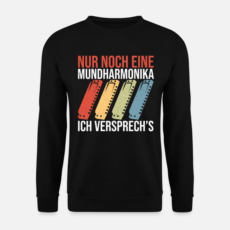 Playing Harmonica Gift - Unisex Sweatshirt - black