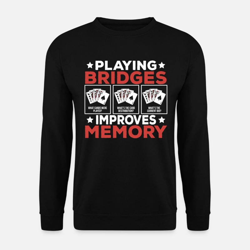 Bridge Card Game Gift - Unisex Sweatshirt - black