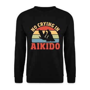 Aikido Martial Arts Gift - Unisex Sweatshirt - black - Front - Alina (178cm) & Michal (187cm)
