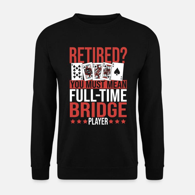 Bridge Card Game Gift - Unisex Sweatshirt - black