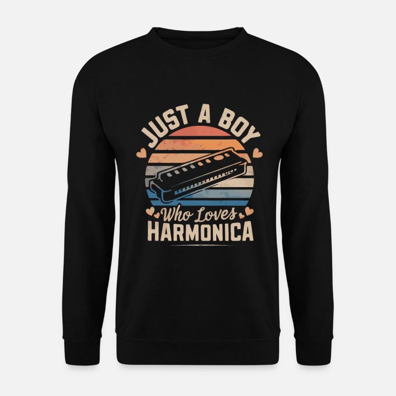 Harmonica Playing Gift - Unisex Sweatshirt - black