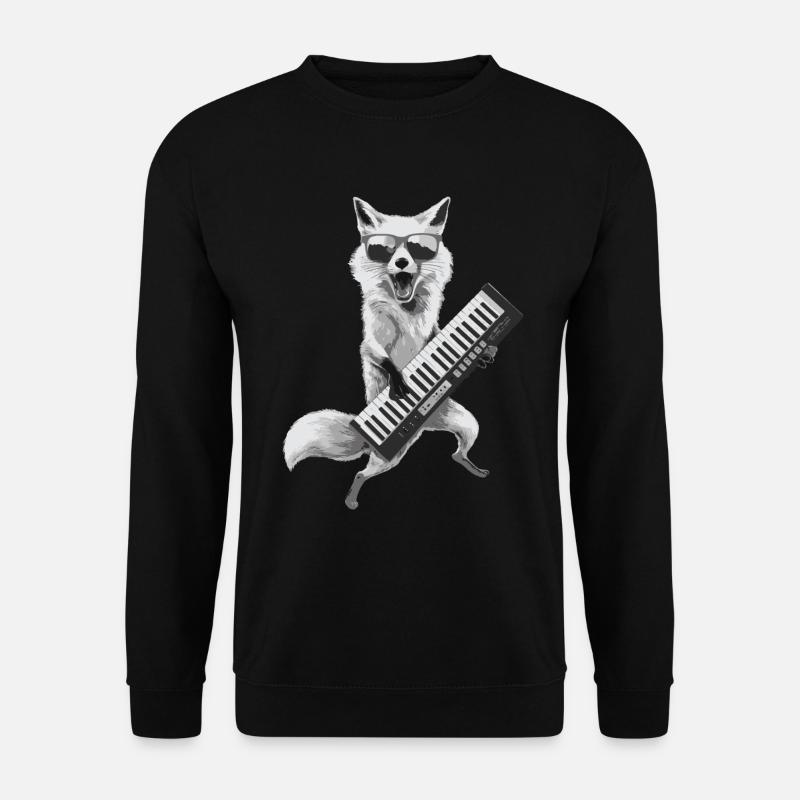 Cadeau pour clavier Fox Keytar - Sweat-shirt Unisexe - noir