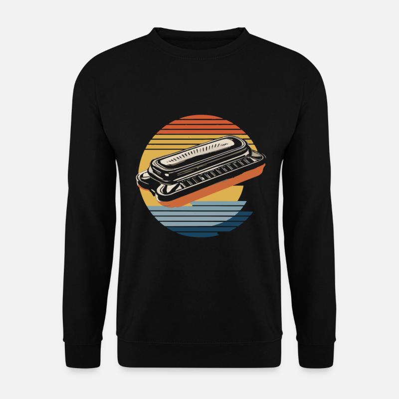 Harmonica Playing Gift - Unisex Sweatshirt - black
