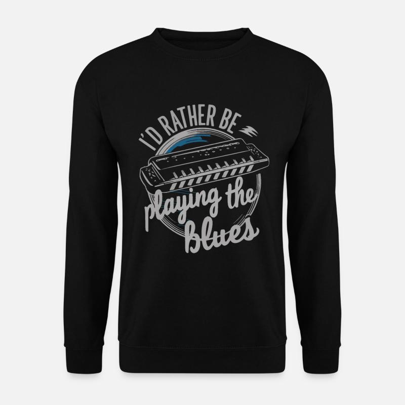 Harmonica Playing Gift - Unisex Sweatshirt - black