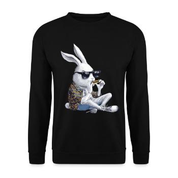 Harmonica Playing Gift - Unisex Sweatshirt - black - Front - Alina (178cm) & Michal (187cm)