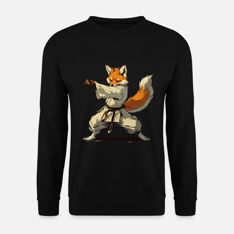 Fox Aikido Martial Arts Gift - Unisex Sweatshirt - black