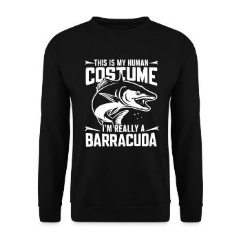 Cadeau pour Barracuda Fish Lover - Sweat-shirt Unisexe - noir - Devant - Alina (178cm) & Michal (187cm)