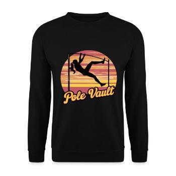 Stabhochspringer-Geschenk - Unisex Pullover - Schwarz - Vorne - Alina (178cm) & Michal (187cm)