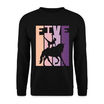 Loves Horse Vaulting Gift - Unisex Sweatshirt - black - Front - Alina (178cm) & Michal (187cm)