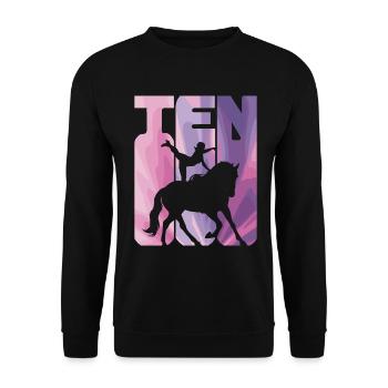 Loves Horse Vaulting Gift - Unisex Sweatshirt - black - Front - Alina (178cm) & Michal (187cm)