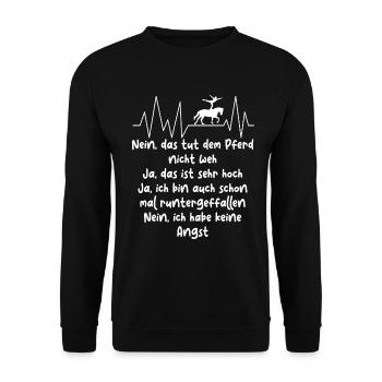 Loves Horse Vaulting Gift - Unisex Sweatshirt - black - Front - Alina (178cm) & Michal (187cm)