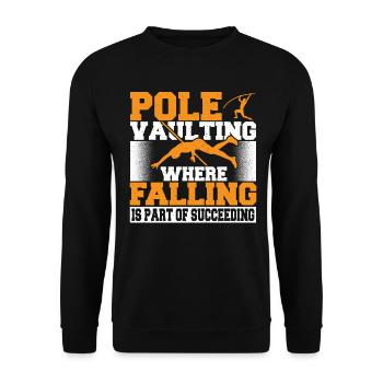 Stabhochspringer-Geschenk - Unisex Pullover - Schwarz - Vorne - Alina (178cm) & Michal (187cm)