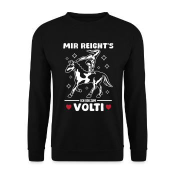Loves Horse Vaulting Gift - Unisex Sweatshirt - black - Front - Alina (178cm) & Michal (187cm)