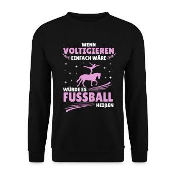 Loves Horse Vaulting Gift - Unisex Sweatshirt - black - Front - Alina (178cm) & Michal (187cm)