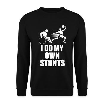 Cadeau de basketball en fauteuil roulant - Sweat-shirt Unisexe - noir - Devant - Alina (178cm) & Michal (187cm)