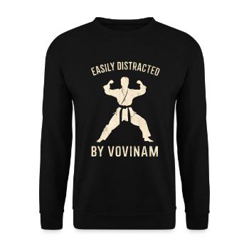 Vovinam Kampfsport Geschenk - Unisex Pullover - Schwarz - Vorne - Alina (178cm) & Michal (187cm)