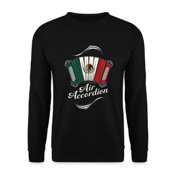Akkordeon Akkordeonspieler Geschenk - Unisex Pullover - Schwarz - Vorne - Alina (178cm) & Michal (187cm)
