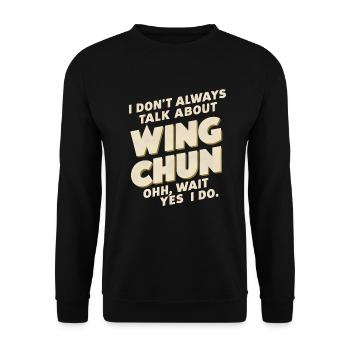 Wing Chun Kampfsport Geschenk - Unisex Pullover - Schwarz - Vorne - Alina (178cm) & Michal (187cm)