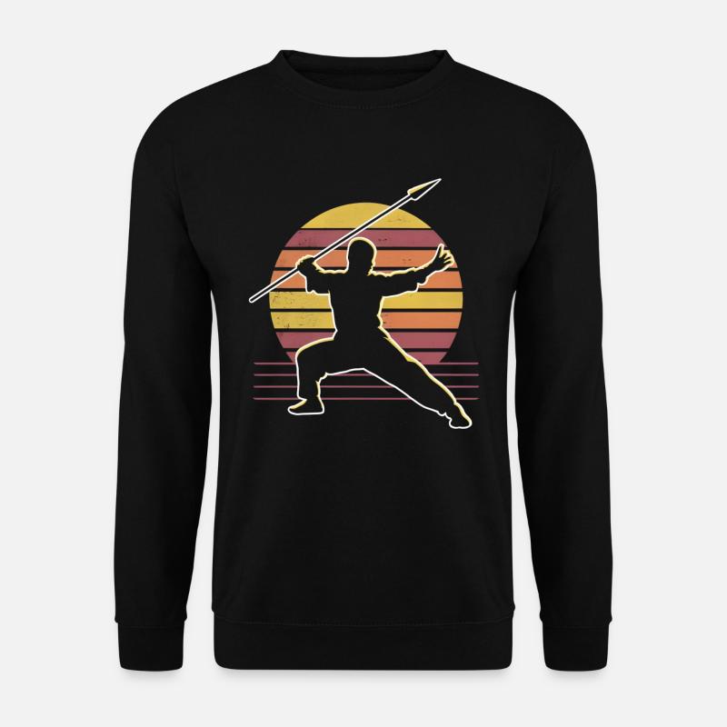 Wushu Spieler Geschenk - Unisex Pullover - Schwarz