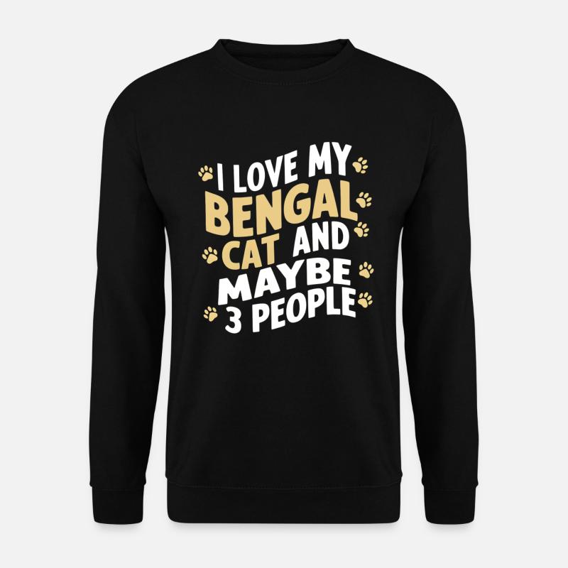 Katze Bengal Geschenk - Unisex Pullover - Schwarz