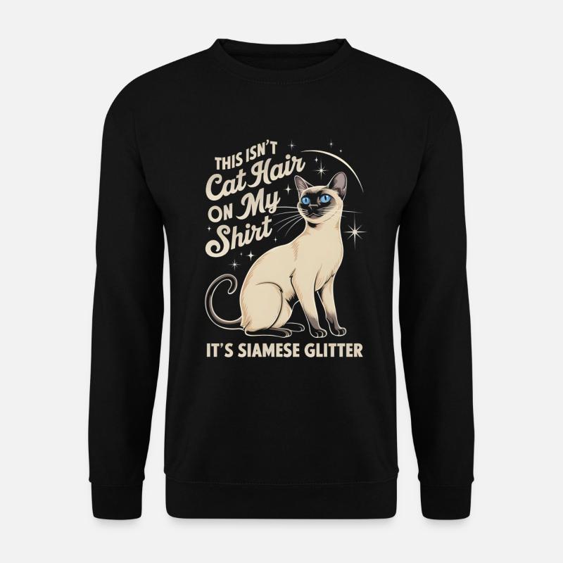 Katze Siamesen Geschenk - Unisex Pullover - Schwarz