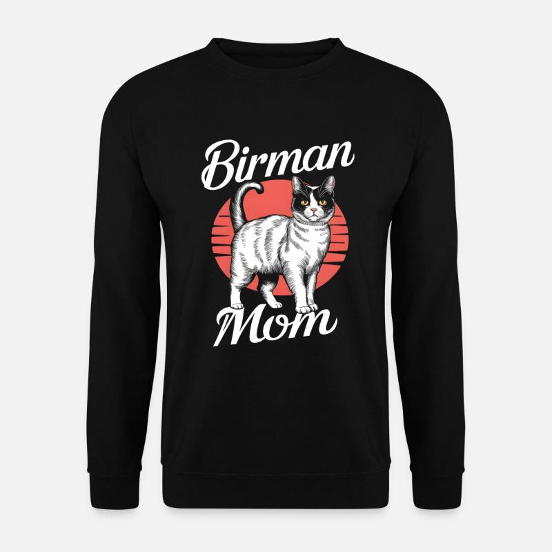 Katze Birma Geschenk - Unisex Pullover - Schwarz