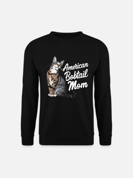 Katze American Bobtail Geschenk - Unisex Pullover - Schwarz