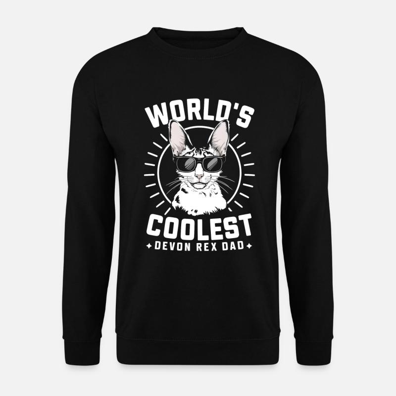 Katze Devon Rex Geschenk - Unisex Pullover - Schwarz