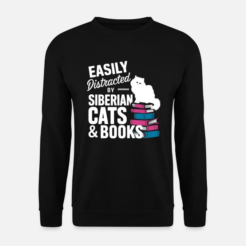 Katze Sibirische Geschenk - Unisex Pullover - Schwarz