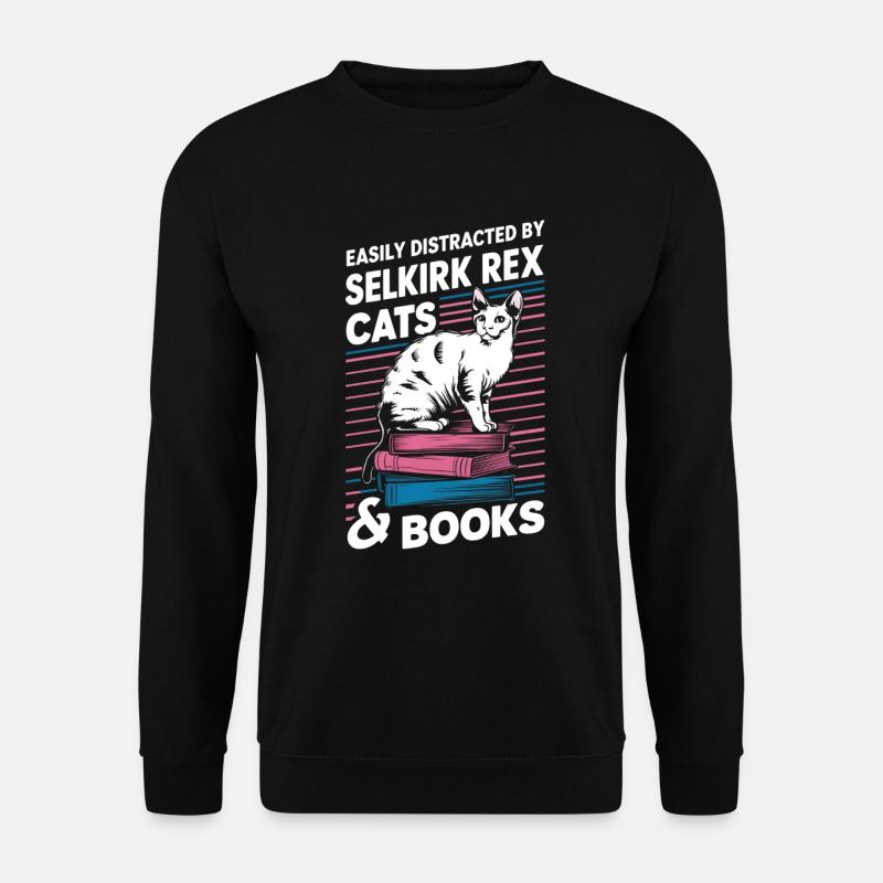 Katze Selkirk Rex Geschenk - Unisex Pullover - Schwarz