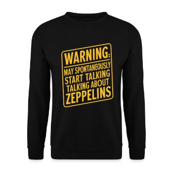 Luftschiff Zeppelin Geschenk - Unisex Pullover - Schwarz - Vorne - Alina (178cm) & Michal (187cm)