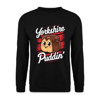 Yorkshire Pudding Geschenk - Unisex Pullover - Schwarz - Vorne - Alina (178cm) & Michal (187cm)