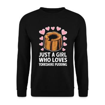 Yorkshire Pudding Geschenk - Unisex Pullover - Schwarz - Vorne - Alina (178cm) & Michal (187cm)