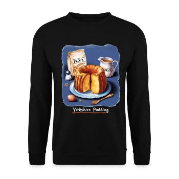 Yorkshire Pudding Geschenk - Unisex Pullover - Schwarz - Vorne - Alina (178cm) & Michal (187cm)
