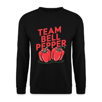 Paprika Geschenk - Unisex Pullover - Schwarz - Vorne - Alina (178cm) & Michal (187cm)