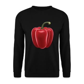 Paprika Geschenk - Unisex Pullover - Schwarz - Vorne - Alina (178cm) & Michal (187cm)