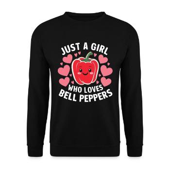 Paprika Geschenk - Unisex Pullover - Schwarz - Vorne - Alina (178cm) & Michal (187cm)