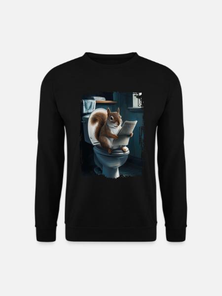 Eichhörnchentoilette Geschenk - Unisex Pullover - Schwarz
