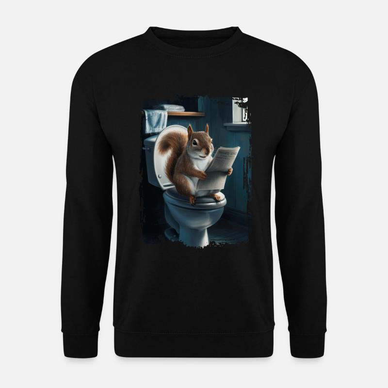 Eichhörnchentoilette Geschenk - Unisex Pullover - Schwarz