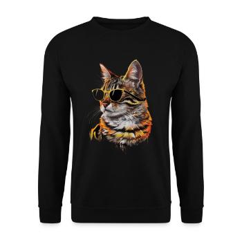 American Bobtail Sonnenbrille Geschenk - Unisex Pullover - Schwarz - Vorne - Alina (178cm) & Michal (187cm)