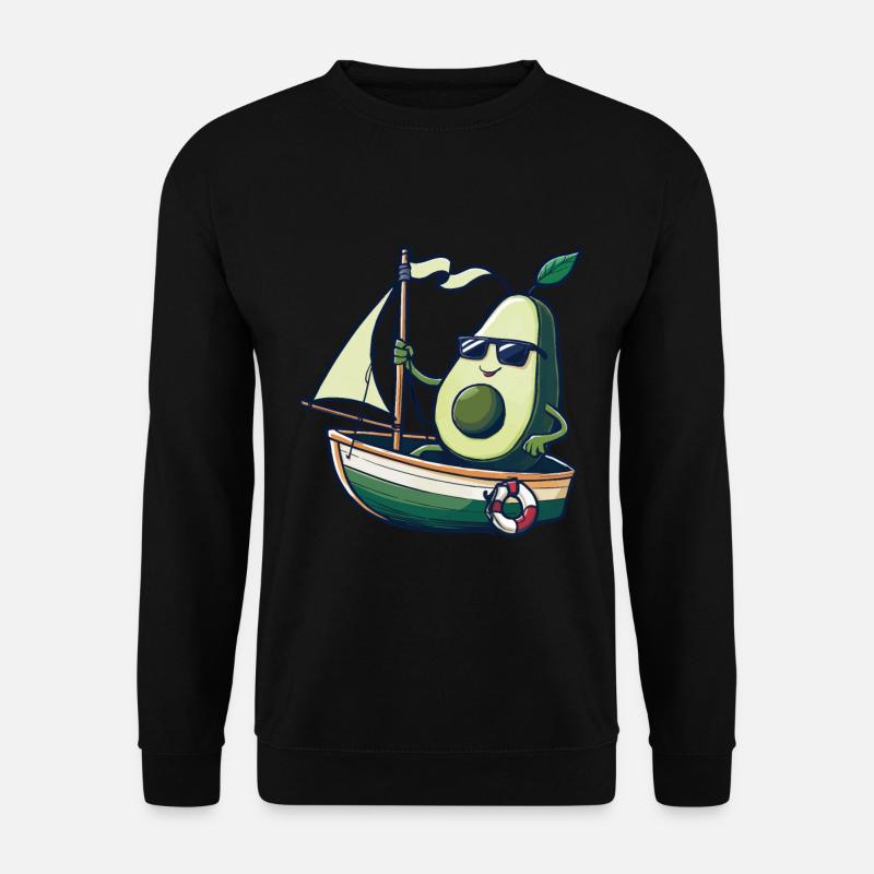 Obst Avocado Bootfahren Geschenk - Unisex Pullover - Schwarz