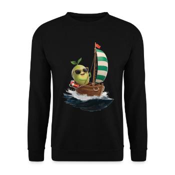 Frucht Guave Bootfahren Geschenk - Unisex Pullover - Schwarz - Vorne - Alina (178cm) & Michal (187cm)